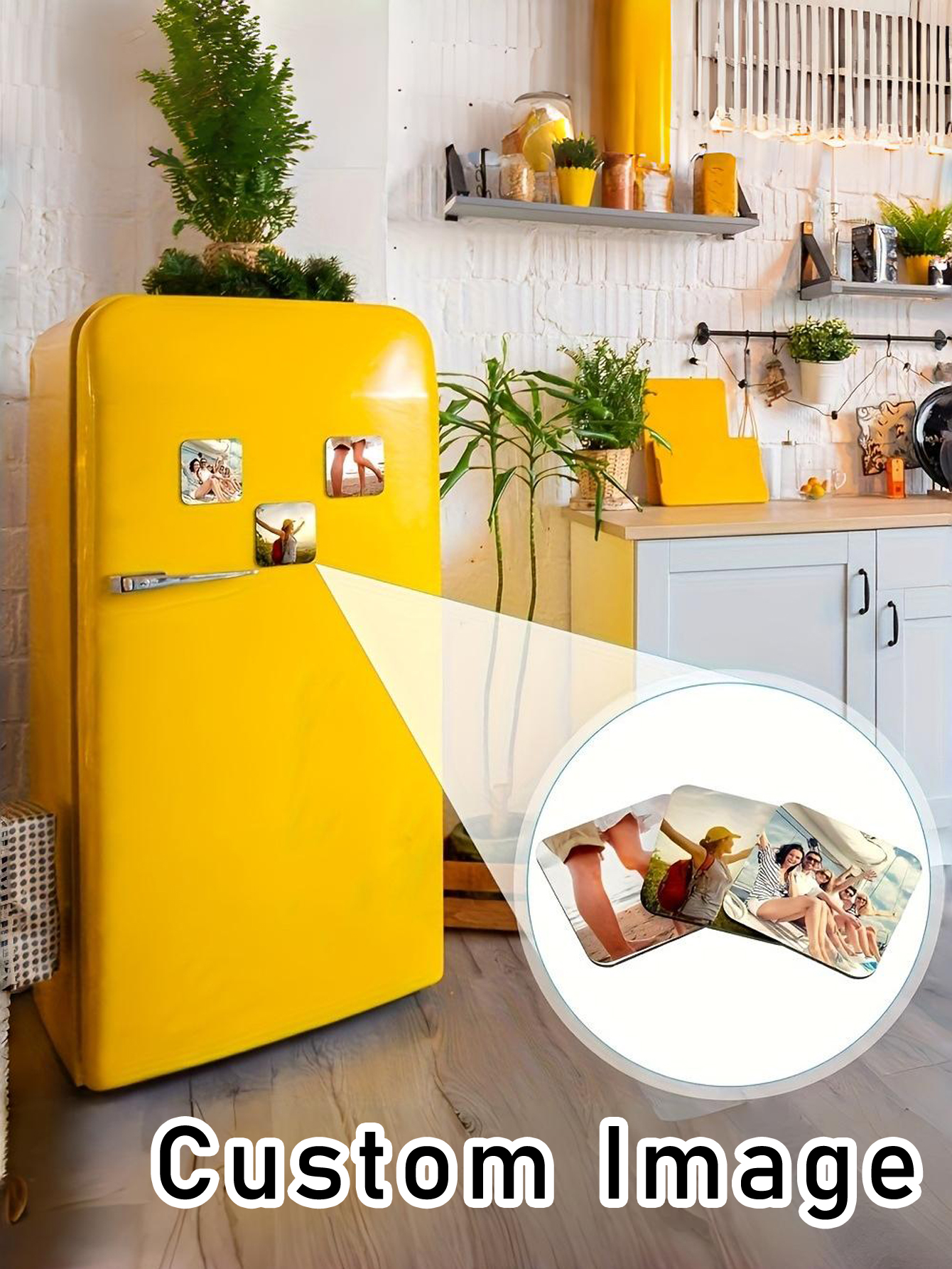 Customizable Square Refrigerator Sticker